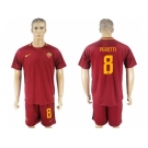 Roma #8 Perotti Red Home Soccer Club Jersey