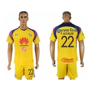 America #22 P.Aguilar Sec Away Soccer Club Jersey