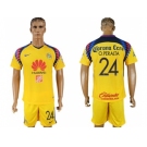 America #24 O.Peralta Sec Away Soccer Club Jersey