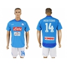 Naples #14 Mertens Blue Home Soccer Club Jersey