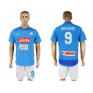 Naples #9 Higuain Blue Home Soccer Club Jersey