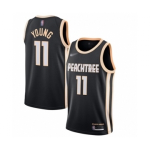 Youth Atlanta Hawks #11 Trae Young Swingman Black Basketball Jersey - 2019-20 City Edition