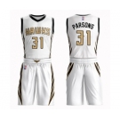 Youth Atlanta Hawks #31 Chandler Parsons Swingman White Basketball Suit Jersey - City Edition