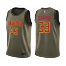 Youth Atlanta Hawks #33 Allen Crabbe Swingman Green Salute to Service Basketball Jersey