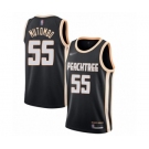 Youth Atlanta Hawks #55 Dikembe Mutombo Swingman Black Basketball Jersey - 2019-20 City Edition