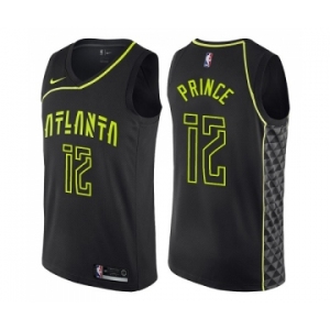 Youth Nike Atlanta Hawks #12 Taurean Prince Swingman Black NBA Jersey - City Edition