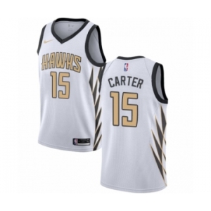 Youth Nike Atlanta Hawks #15 Vince Carter Swingman White NBA Jersey - City Edition