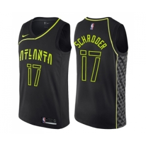 Youth Nike Atlanta Hawks #17 Dennis Schroder Swingman Black NBA Jersey - City Edition