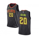 Youth Nike Atlanta Hawks #20 John Collins Swingman Black Road NBA Jersey - Icon Edition