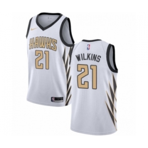 Youth Nike Atlanta Hawks #21 Dominique Wilkins Swingman White NBA Jersey - City Edition