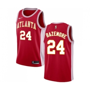 Youth Nike Atlanta Hawks #24 Kent Bazemore Swingman Red NBA Jersey Statement Edition