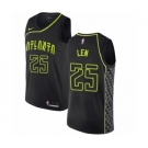 Youth Nike Atlanta Hawks #25 Alex Len Swingman Black NBA Jersey - City Edition