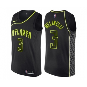 Youth Nike Atlanta Hawks #3 Marco Belinelli Swingman Black NBA Jersey - City Edition