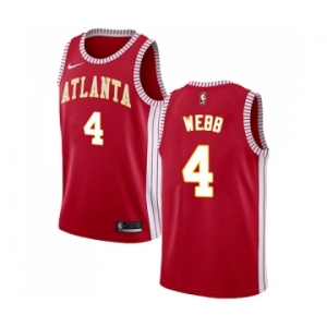 Youth Nike Atlanta Hawks #4 Spud Webb Swingman Red NBA Jersey Statement Edition