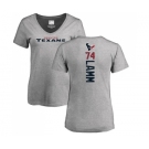 NFL Women's Nike Houston Texans #74 Kendall Lamm Ash Backer T-Shirt