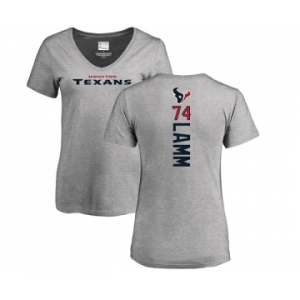 NFL Women's Nike Houston Texans #74 Kendall Lamm Ash Backer T-Shirt