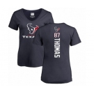 NFL Women's Nike Houston Texans #87 Demaryius Thomas Navy Blue Backer T-Shirt