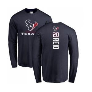 NFL Nike Houston Texans #20 Justin Reid Navy Blue Backer Long Sleeve T-Shirt