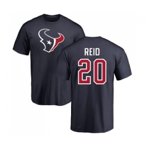 NFL Nike Houston Texans #20 Justin Reid Navy Blue Name & Number Logo T-Shirt