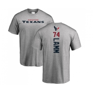 NFL Nike Houston Texans #74 Kendall Lamm Ash Backer T-Shirt