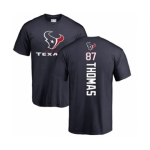 NFL Nike Houston Texans #87 Demaryius Thomas Navy Blue Backer T-Shirt
