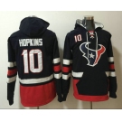 Men's Houston Texans #10 DeAndre Hopkins NEW Navy Blue Pocket Stitched NFL Pullover Hoodie