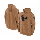 Men's Houston Texans 2023 Brown Salute to Service Pullover Hoodie