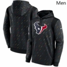 Men's Houston Texans Nike Charcoal 2021 NFL Crucial Catch Therma Pullover Hoodie