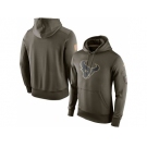 Men's Houston Texans Nike Olive Salute To Service KO Performance Hoodie