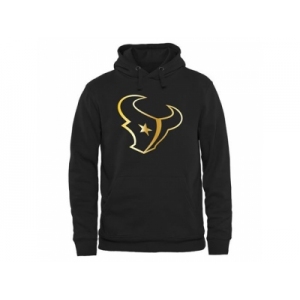 Men's Houston Texans Pro Line Black Gold Collection Pullover Hoodie