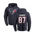 NFL Nike Houston Texans #87 Demaryius Thomas Navy Blue Name & Number Logo Pullover Hoodie