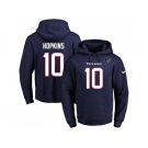 Nike Houston Texans #10 DeAndre Hopkins Navy Blue Name & Number Pullover NFL Hoodie