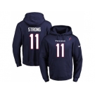 Nike Houston Texans #11 Jaelen Strong Navy Blue Name & Number Pullover NFL Hoodie