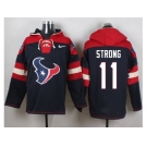 Nike Houston Texans #11 Jaelen Strong Navy Blue Player Pullover Hoodie