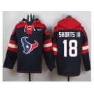 Nike Houston Texans #18 Cecil Shorts III Navy Blue Player Pullover Hoodie