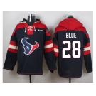 Nike Houston Texans #28 Alfred Blue Navy Blue Player Pullover Hoodie