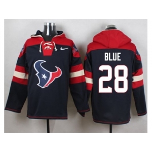 Nike Houston Texans #28 Alfred Blue Navy Blue Player Pullover Hoodie