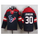 Nike Houston Texans #30 Kevin Johnson Navy Blue Player Pullover Hoodie