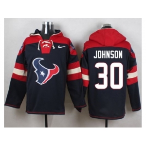 Nike Houston Texans #30 Kevin Johnson Navy Blue Player Pullover Hoodie