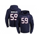 Nike Houston Texans #59 Whitney Mercilus Navy Blue Name & Number Pullover NFL Hoodie