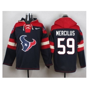 Nike Houston Texans #59 Whitney Mercilus Navy Blue Player Pullover Hoodie