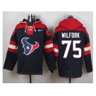 Nike Houston Texans #75 Vince Wilfork Navy Blue Player Pullover Hoodie