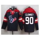 Nike Houston Texans #90 Jadeveon Clowney Blue Player Pullover Hoodie