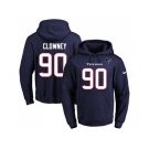 Nike Houston Texans #90 Jadeveon Clowney Navy Blue Name & Number Pullover NFL Hoodie