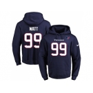 Nike Houston Texans #99 J.J. Watt Navy Blue Name & Number Pullover NFL Hoodie