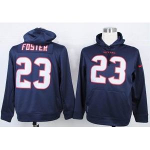 nike nfl jerseys houston texans #23 arian foster blue[pullover hooded sweatshirt] 