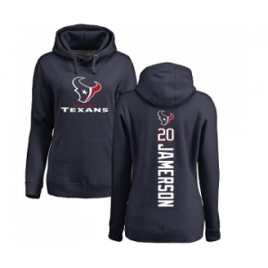 NFL Women's Nike Houston Texans #20 Justin Reid Navy Blue Backer Pullover Hoodie