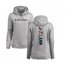 NFL Women's Nike Houston Texans #74 Kendall Lamm Ash Backer Pullover Hoodie