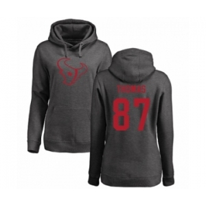 NFL Women's Nike Houston Texans #87 Demaryius Thomas Ash One Color Pullover Hoodie