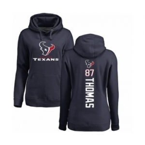 NFL Women's Nike Houston Texans #87 Demaryius Thomas Navy Blue Backer Pullover Hoodie